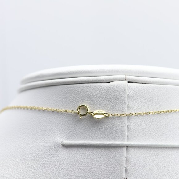 Silver Cross Natural Blue Sapphire Cross Pendant plated with 14k gold - Picture 7 of 7